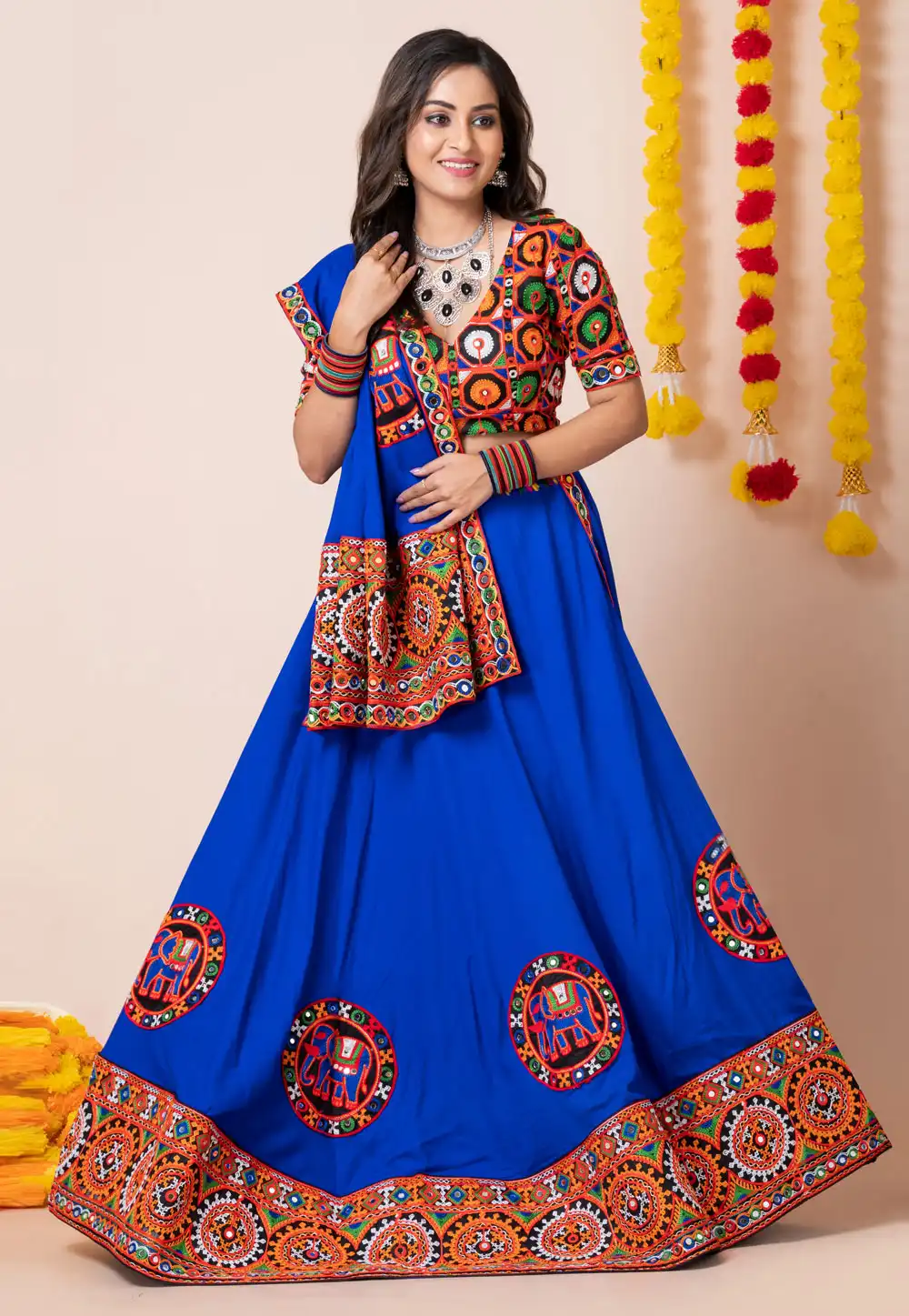 Blue Rayon Navratri Chaniya Choli 292592