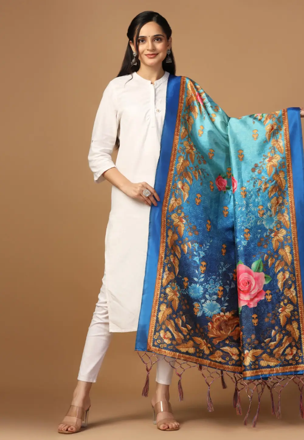 Blue Silk Dupatta 296857