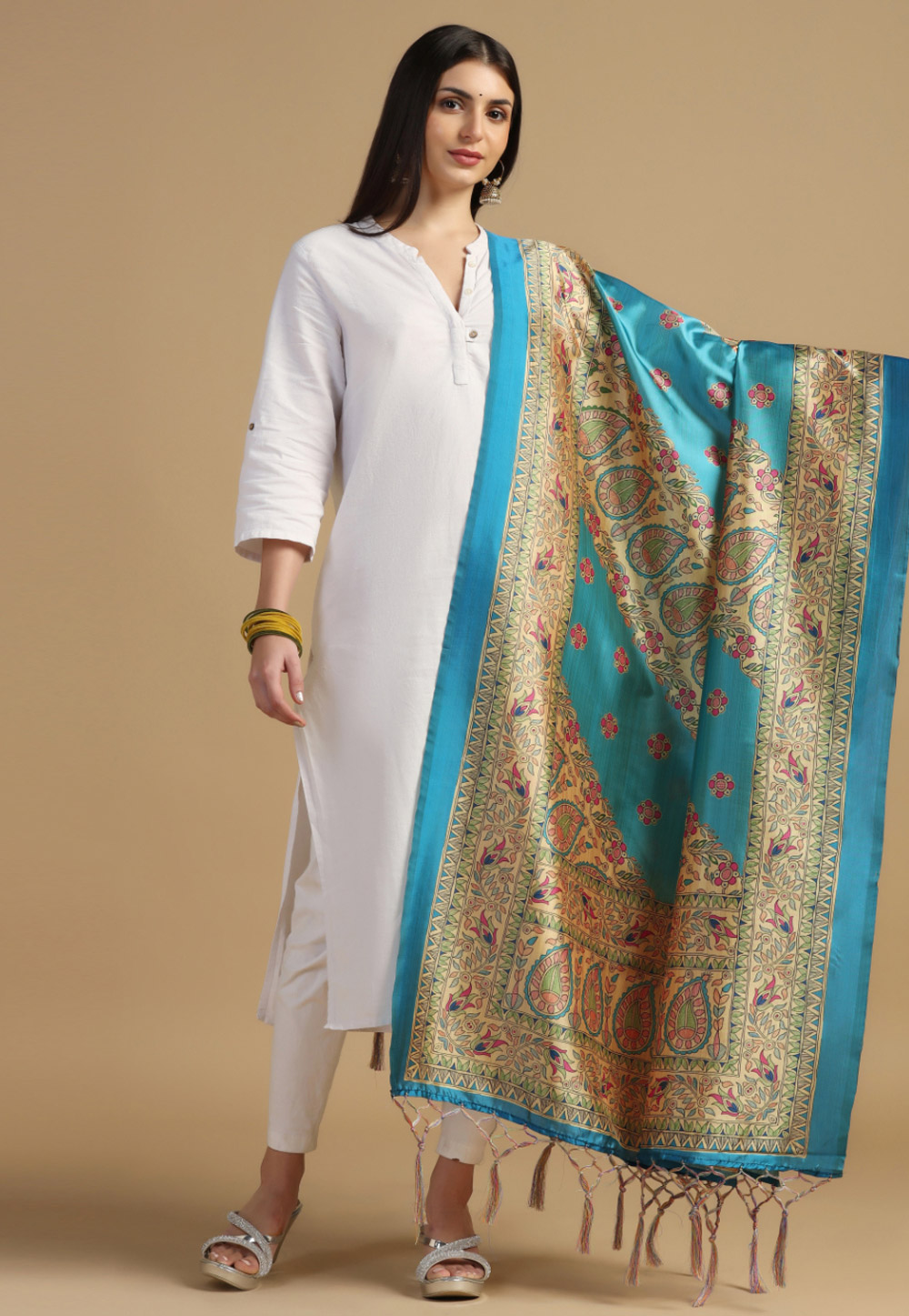 Blue Silk Dupatta 305765