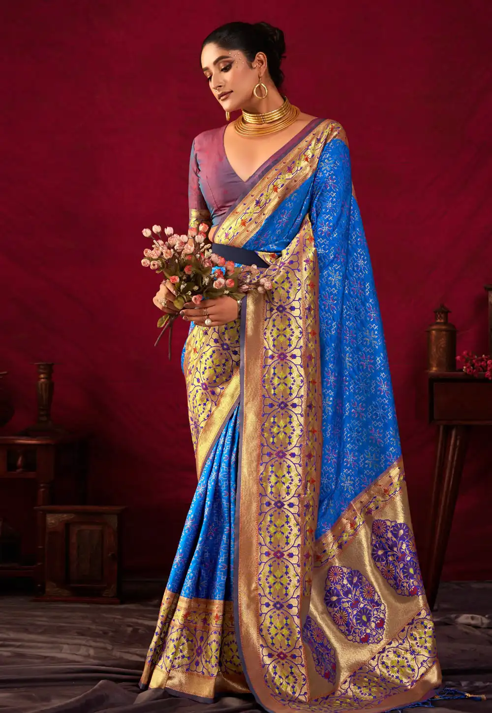 Blue Silk Paithani Saree 290147