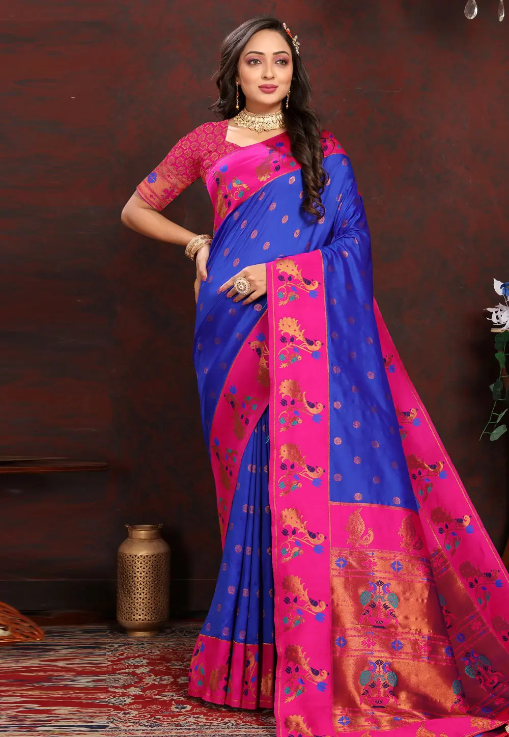 Blue Silk Paithani Saree 304391