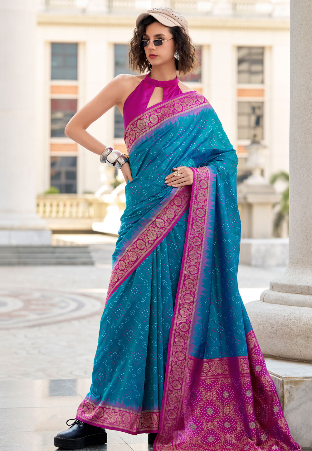 Blue Silk Saree With Blouse 305392