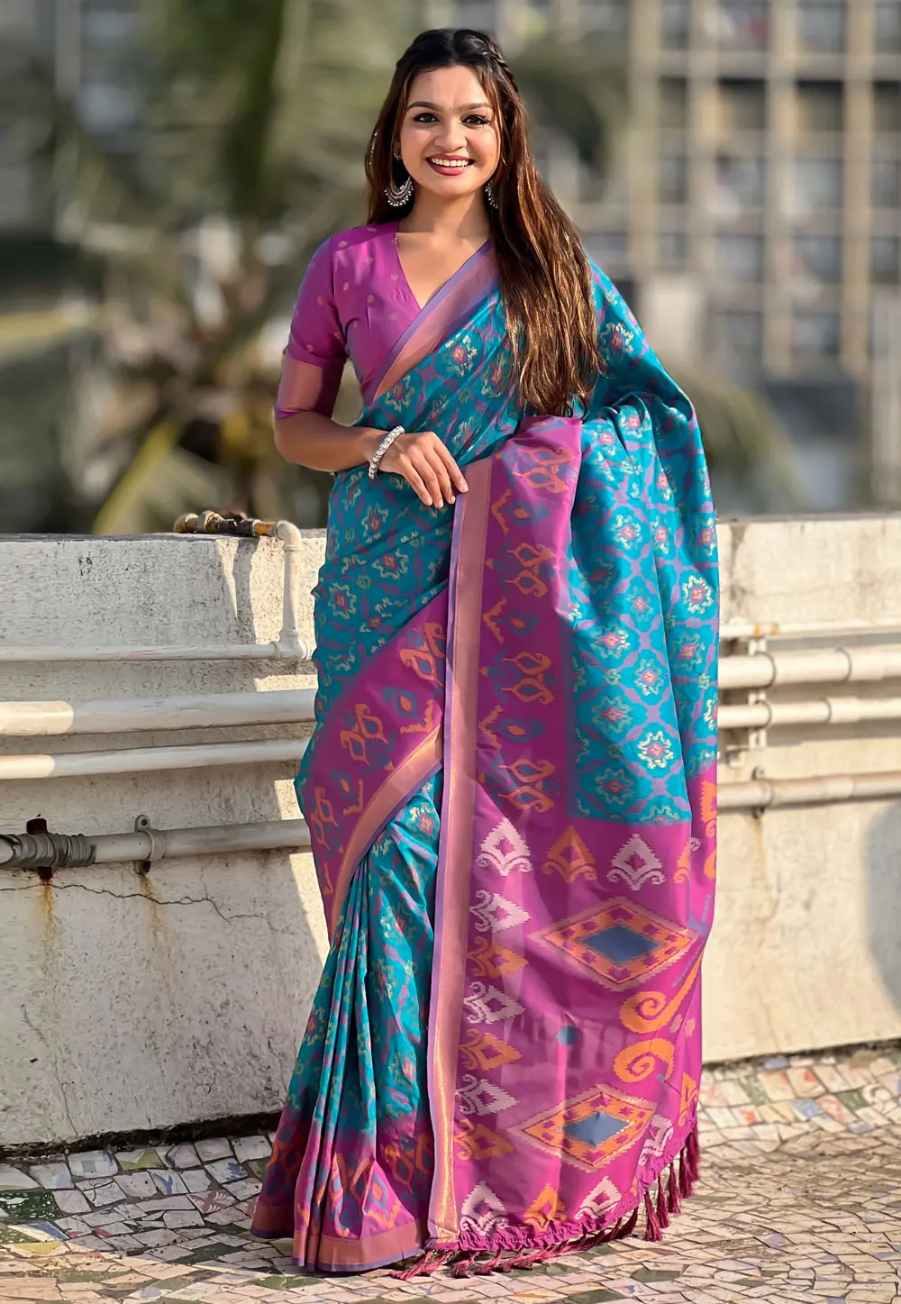 Blue Silk Saree With Blouse 303917