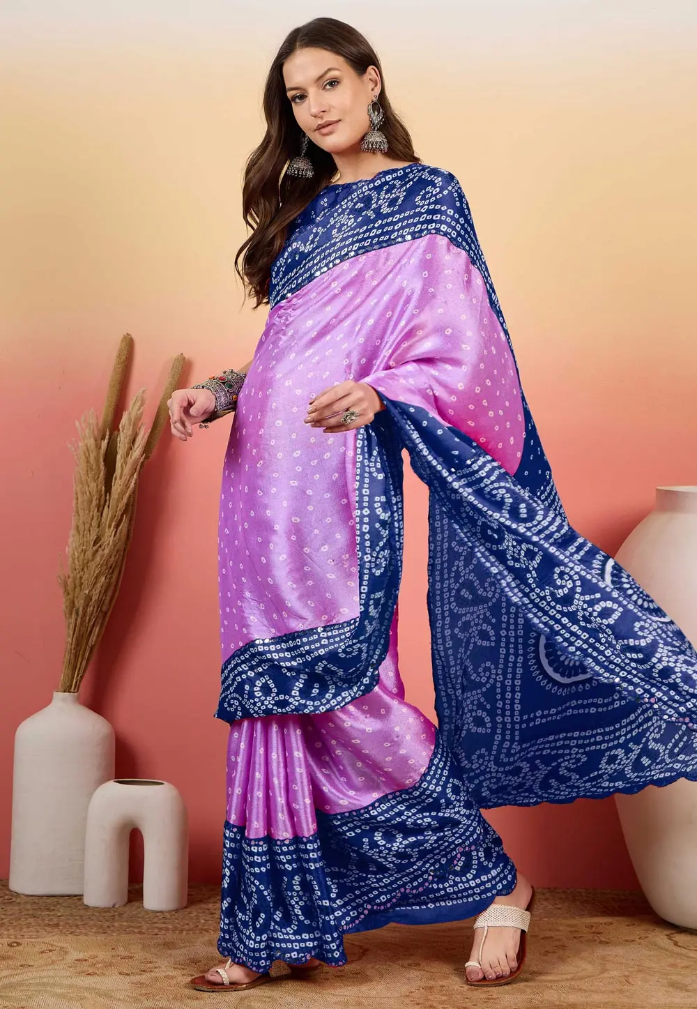 Blue Silk Saree With Blouse 304730