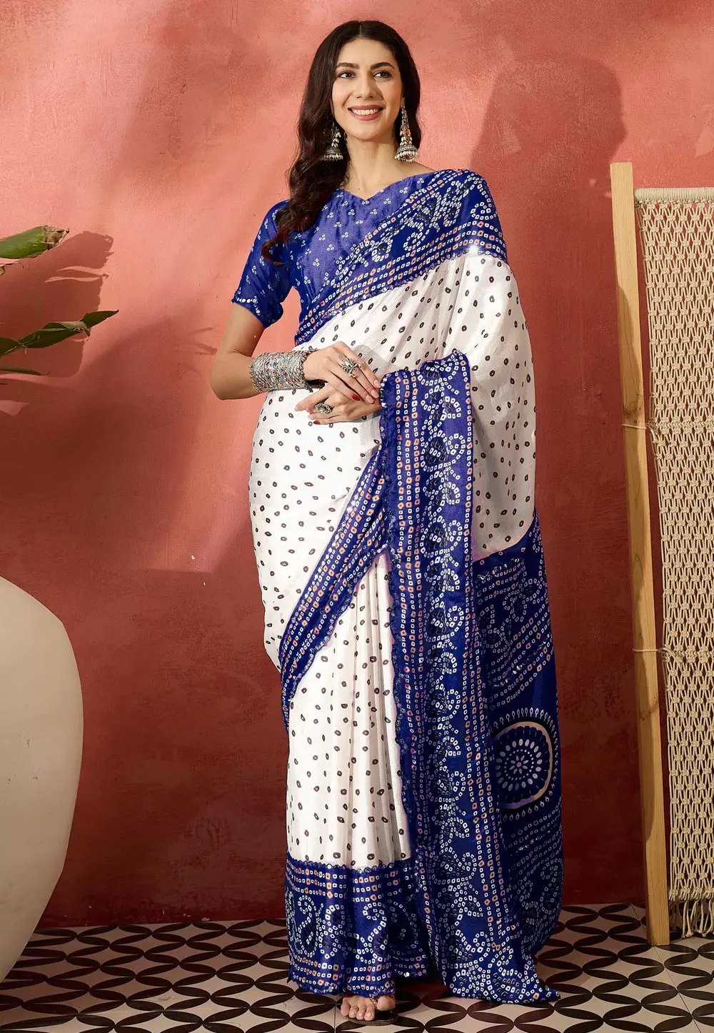 Blue Silk Saree With Blouse 304740