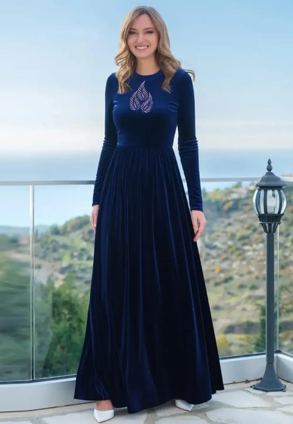 Blue Velvet Gown 303177