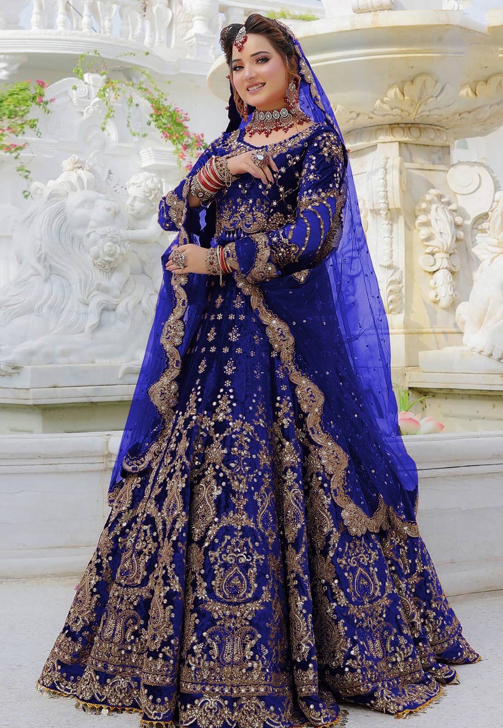 Blue velvet 2024 lehenga choli