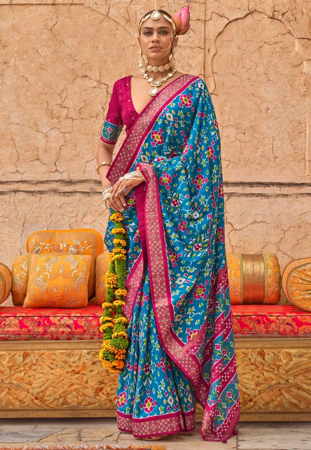 Blue Viscose Saree With Blouse 297917