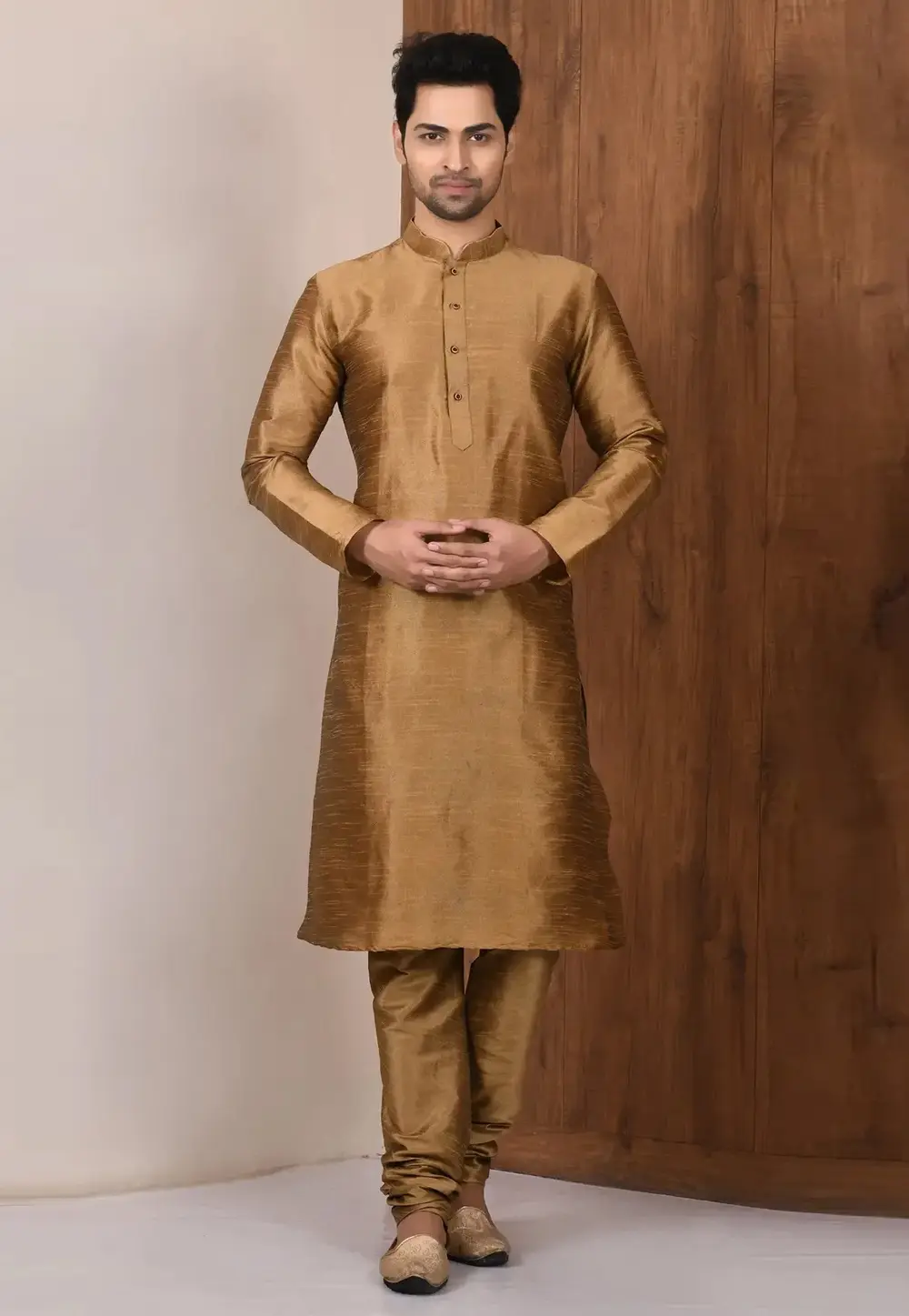 Brown Art Silk Kurta Pajama 300753