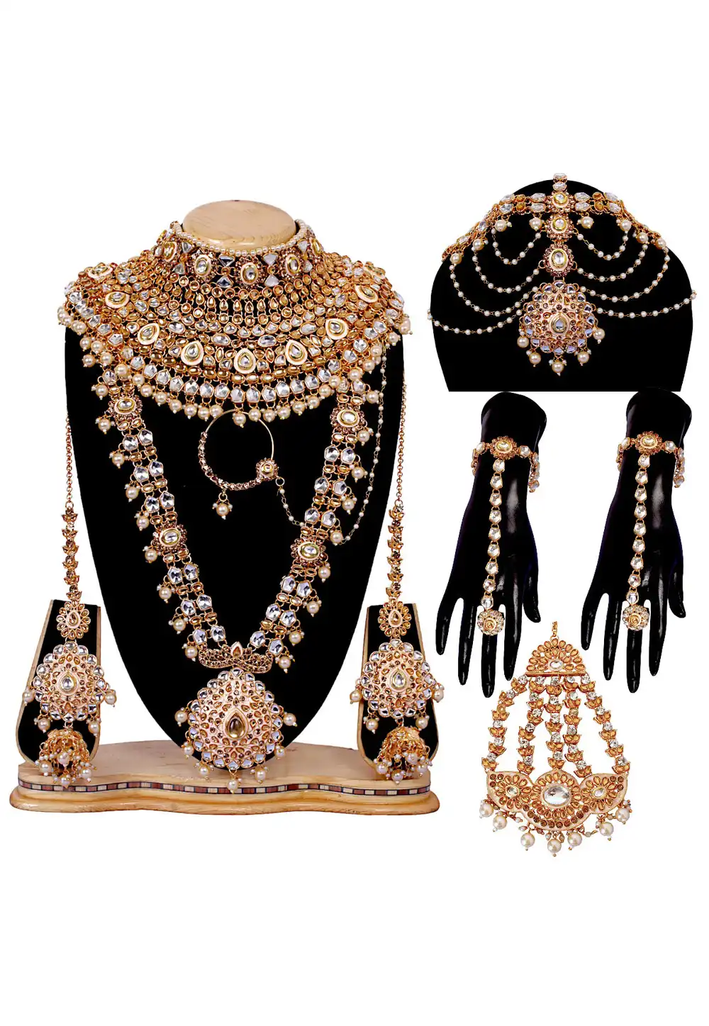 Brown Brass Austrian Diamonds Bridal Set 292891