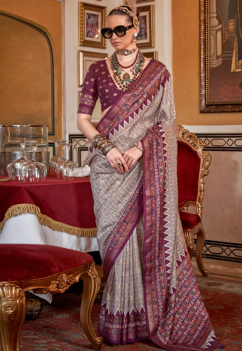 Brown Silk Patola Saree 295722