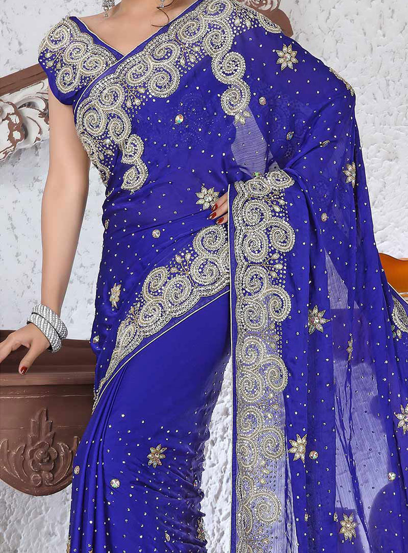 Party Wear Stone Work Saree