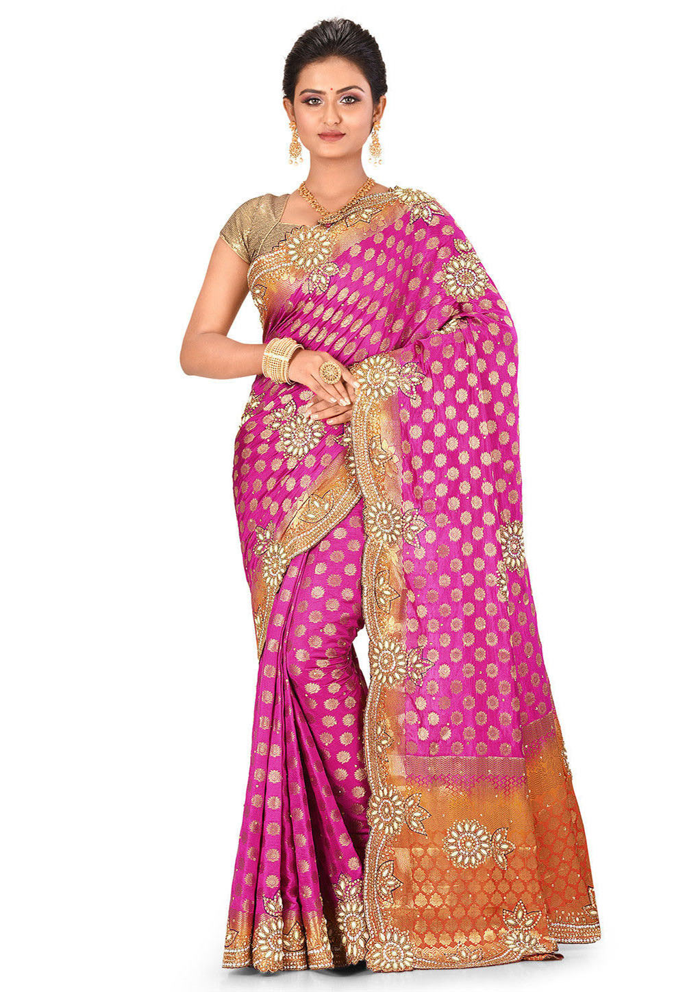 Pink Kanjivaram Saree With Blouse 202968