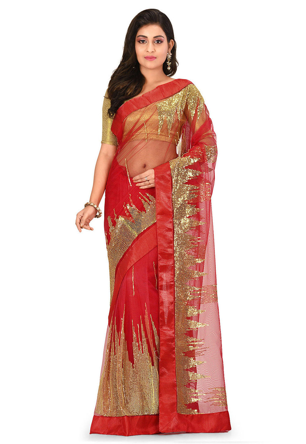 Red Kanjivaram Saree With Blouse 202999
