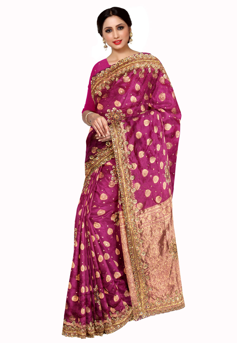 Pink Kanjivaram Silk Saree With Blouse 205646
