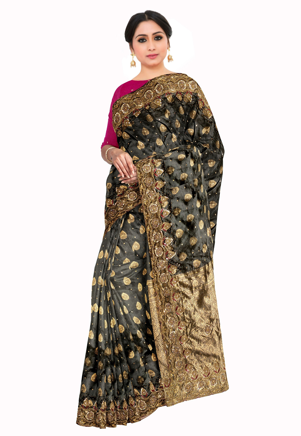 Black Kanjivaram Silk Saree With Blouse 205652