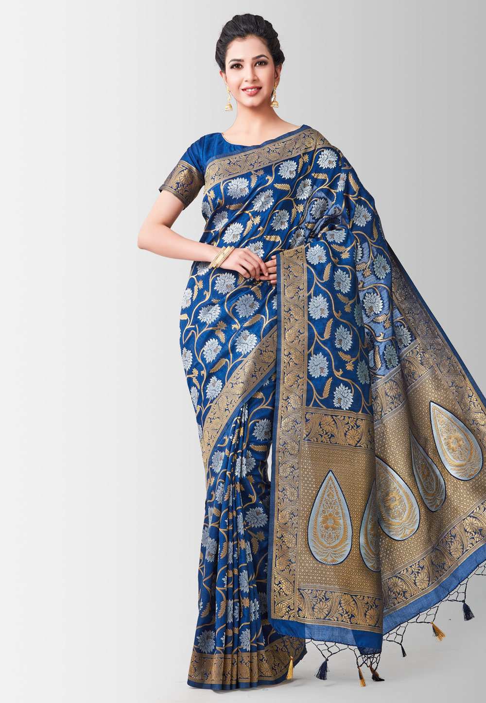 Blue Kanjivaram Silk Festival Wear Saree 185983
