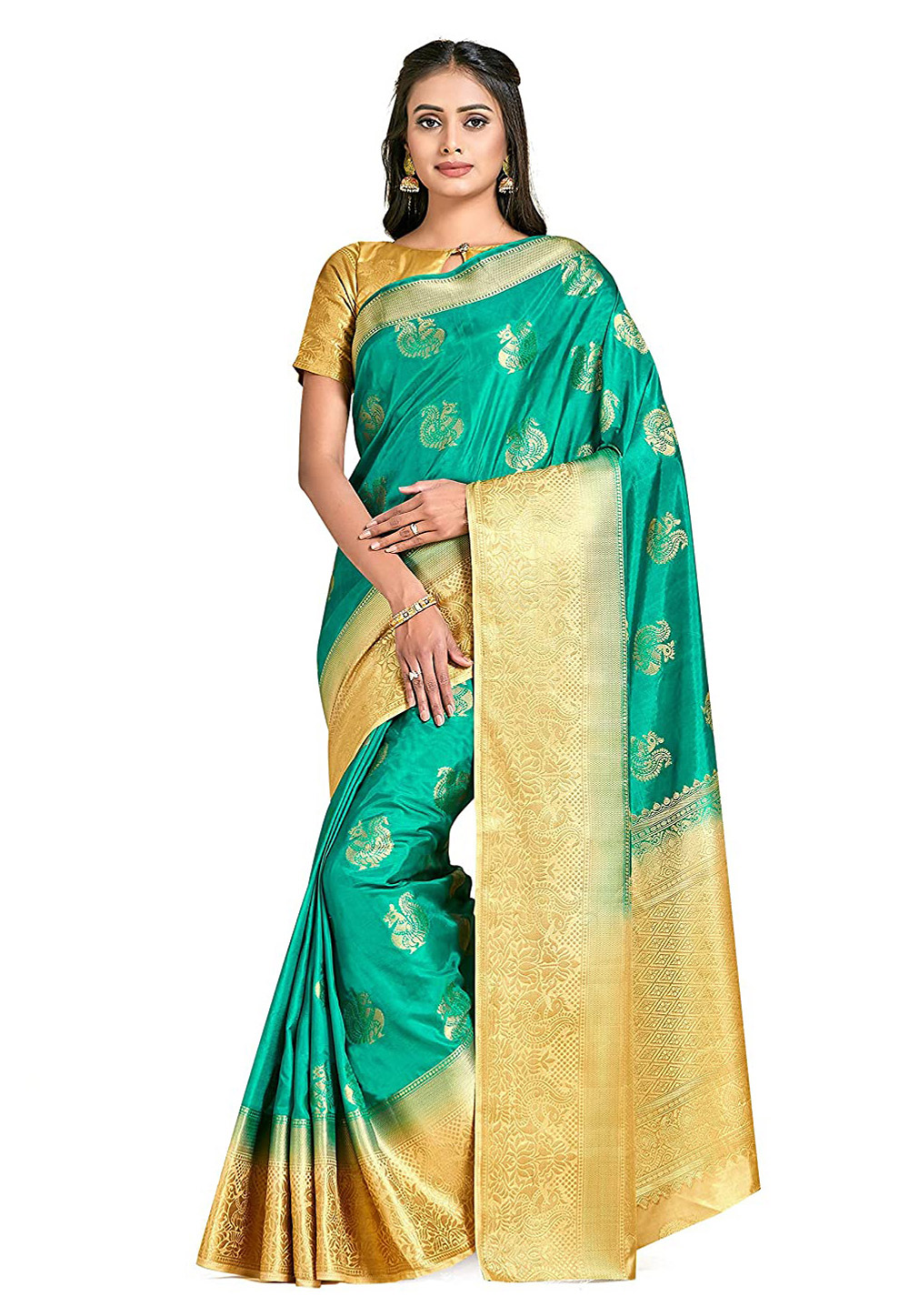 Green Kanjivaram Silk Festival Wear Saree 201465