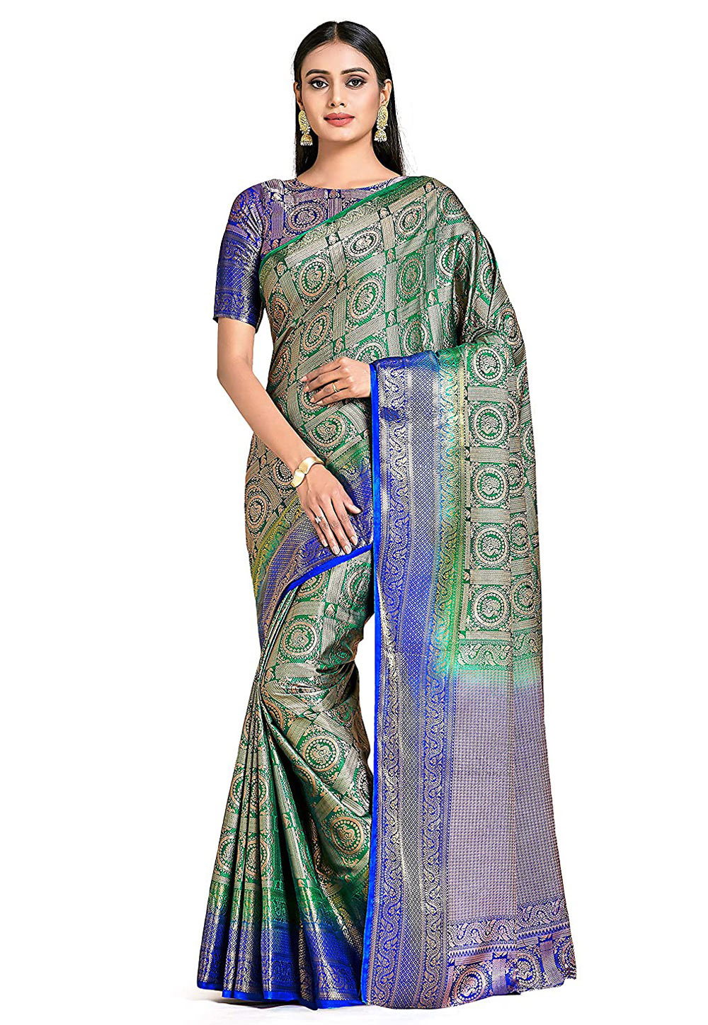 Green Kanjivaram Silk Festival Wear Saree 201475