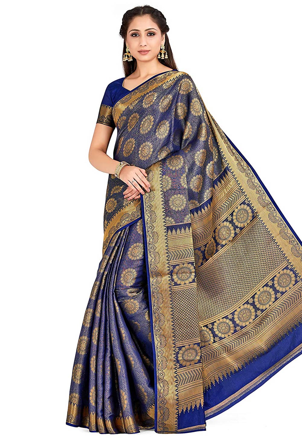 Blue Kanjipuram Silk Festival Wear Saree 201493
