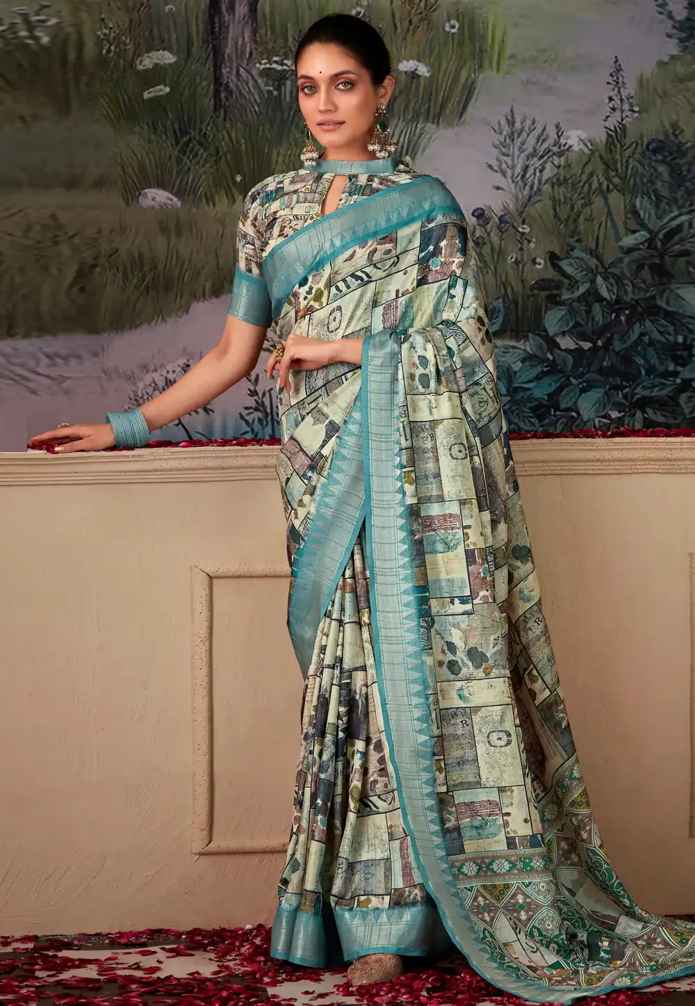 Cream Tussar Silk Saree With Blouse 288919