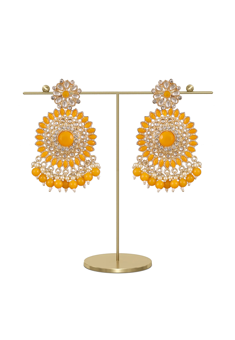 Orange Zinc Pearl Earrings 247159