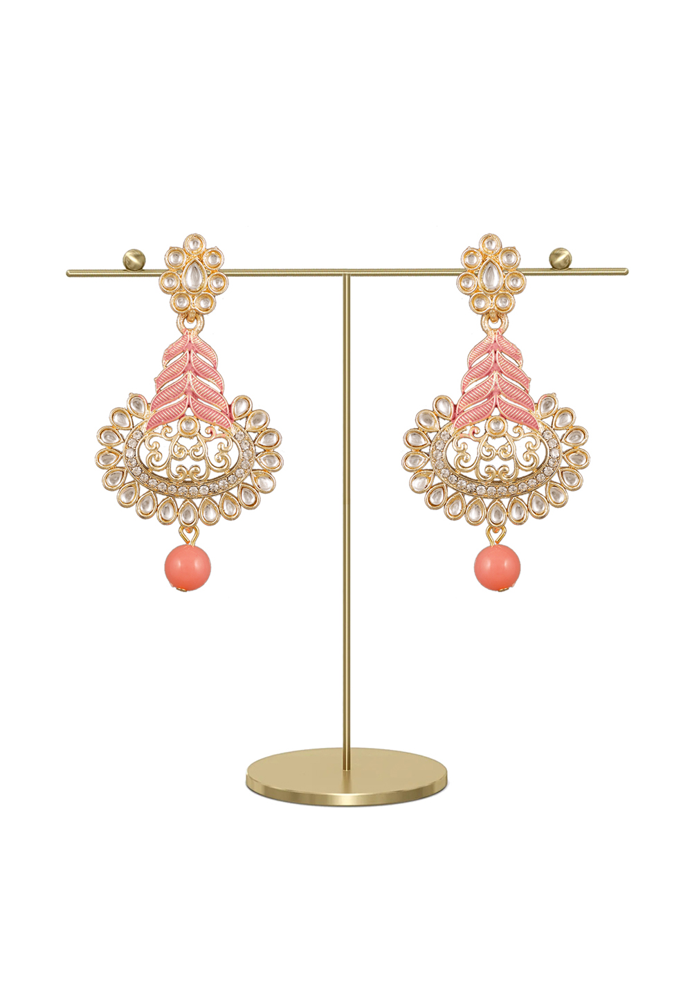 Pink Zinc Pearl Earrings 247163