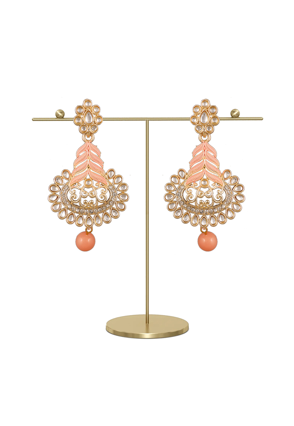 Pink Zinc Pearl Earrings 247168