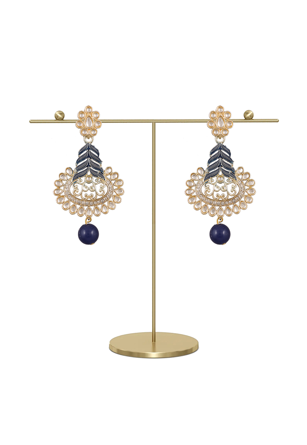 Blue Zinc Pearl Earrings 247171