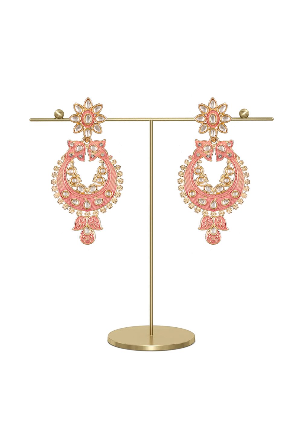 Pink Zinc Pearl Earrings 247174