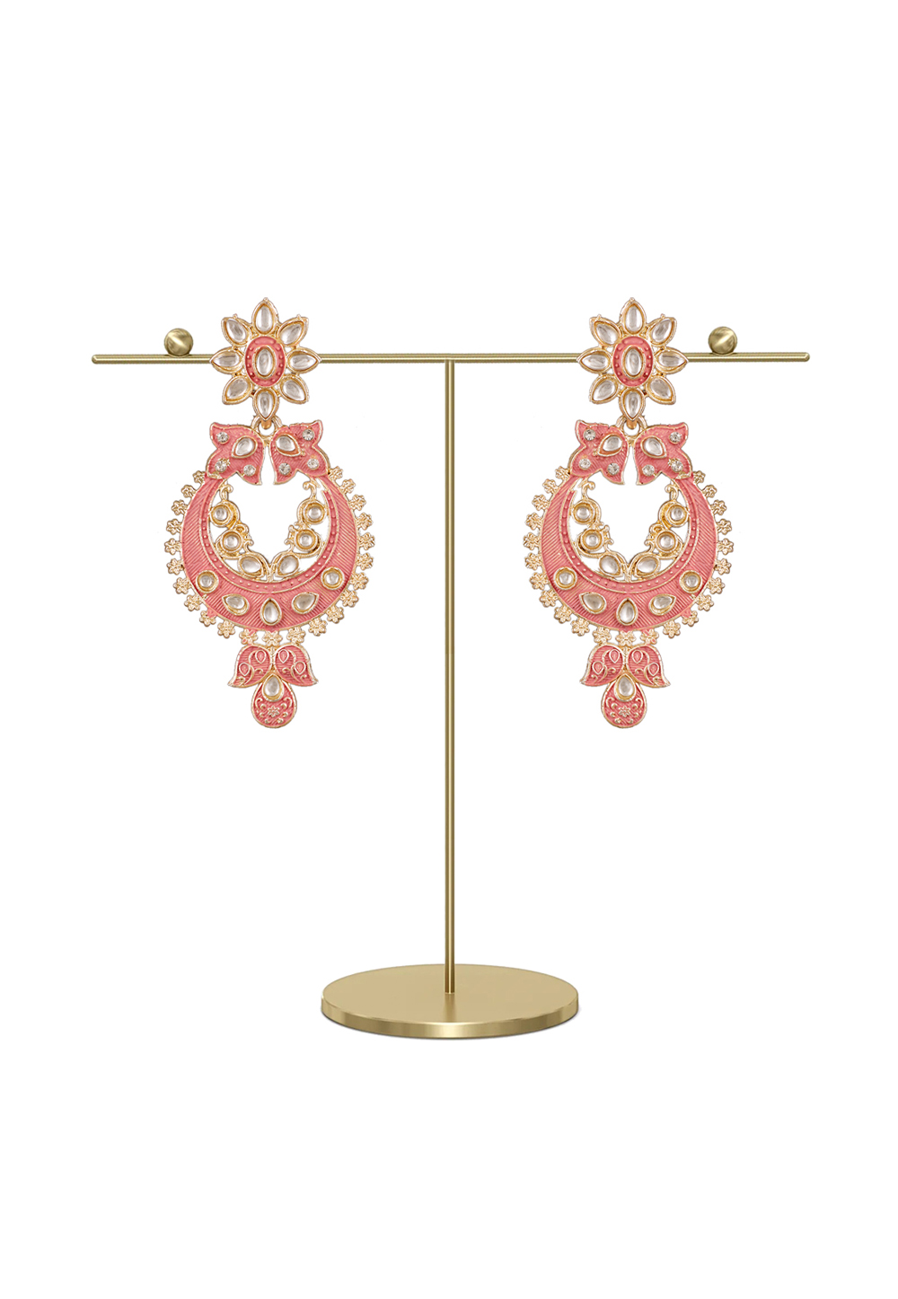 Pink Zinc Pearl Earrings 247180
