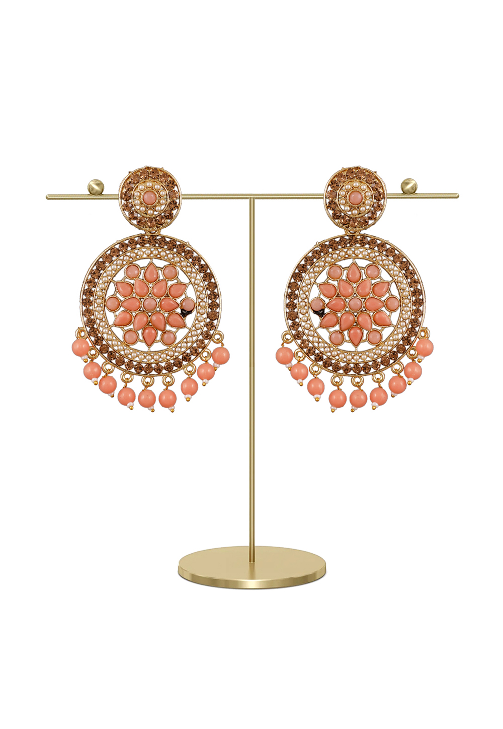 Pink Zinc Pearl Earrings 247195