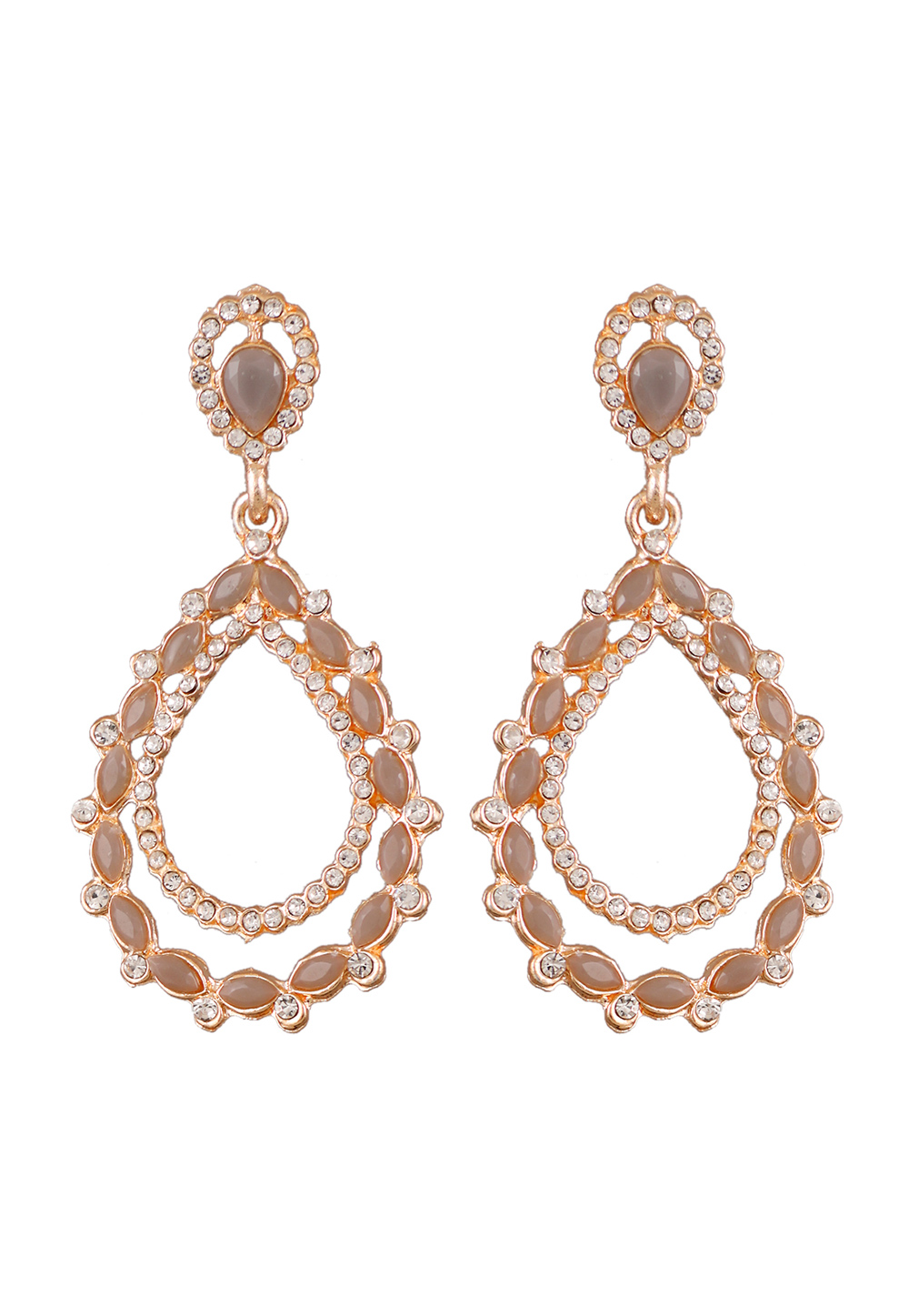 Grey Zinc Pearl Earrings 251364