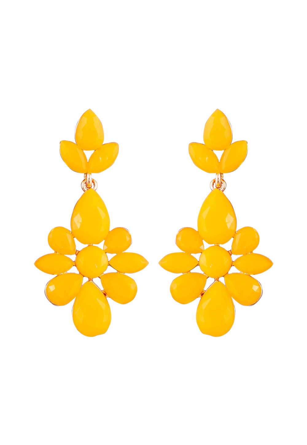Yellow Zinc Pearl Earrings 251374