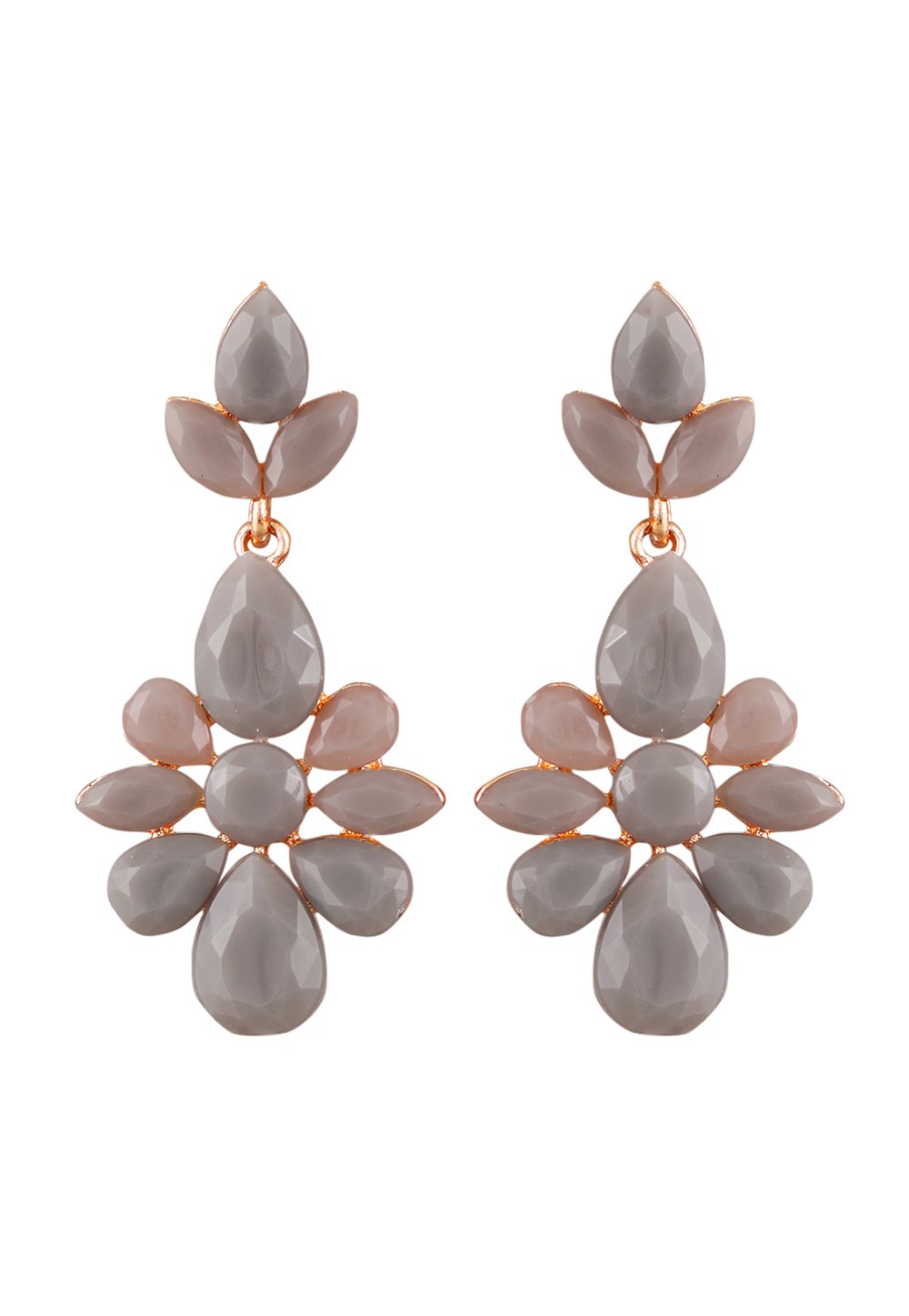 Grey Zinc Pearl Earrings 251380