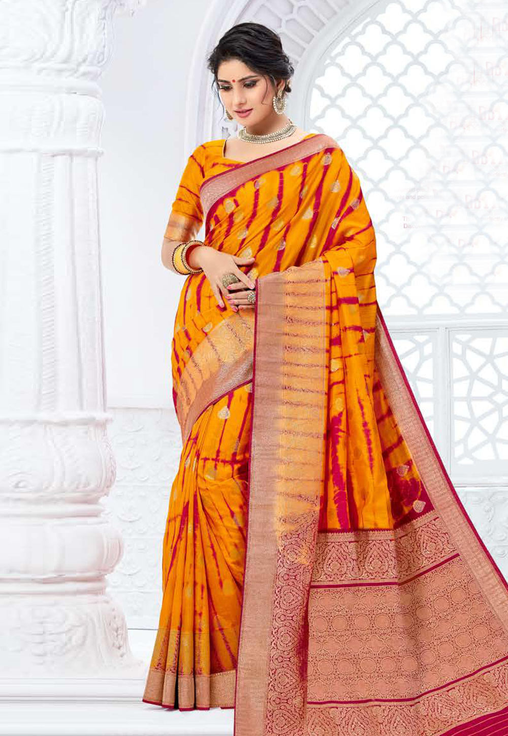 Yellow Bhagalpuri Silk Festival Wear Saree 210246