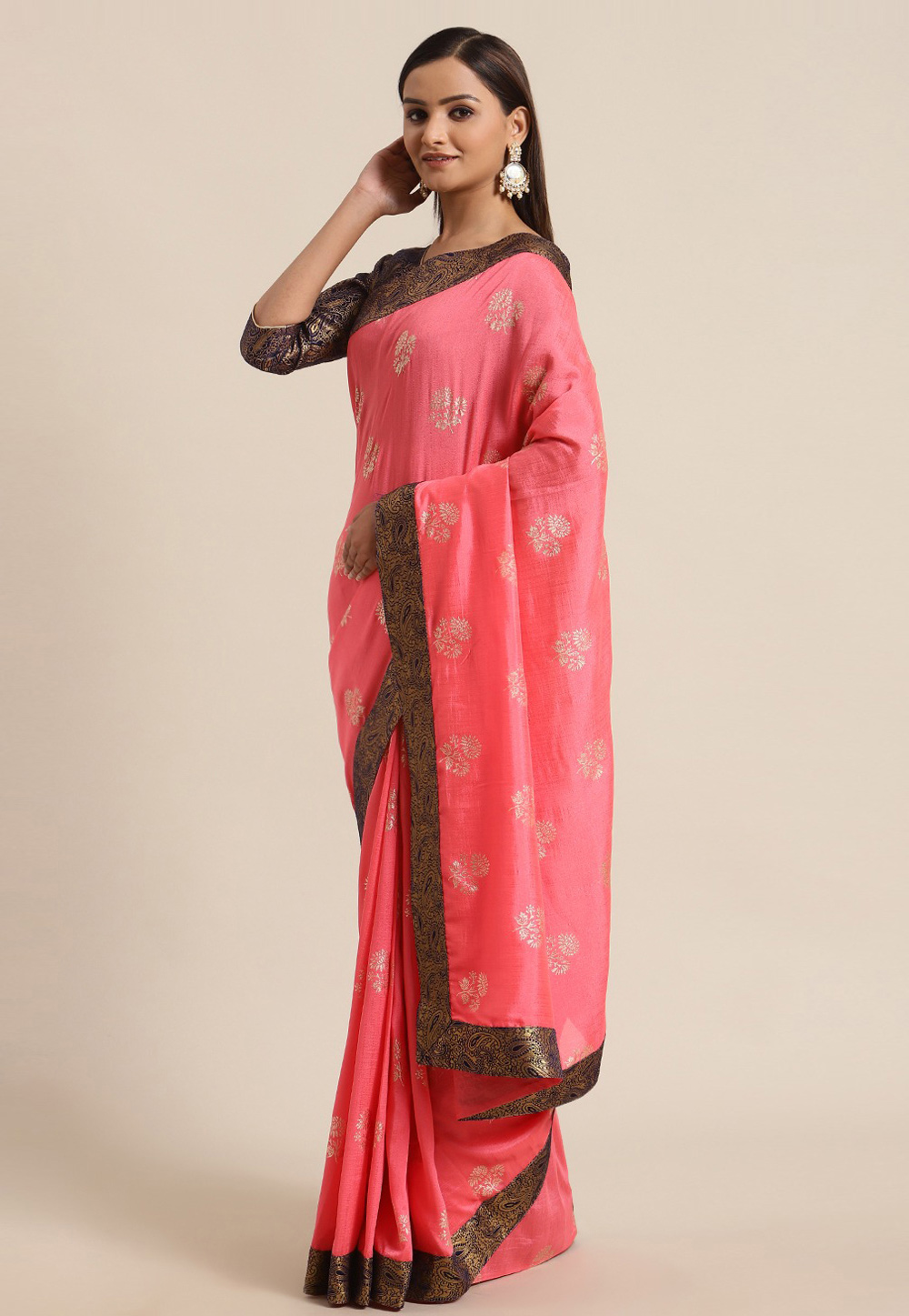 Pink Silk Saree With Blouse 218061