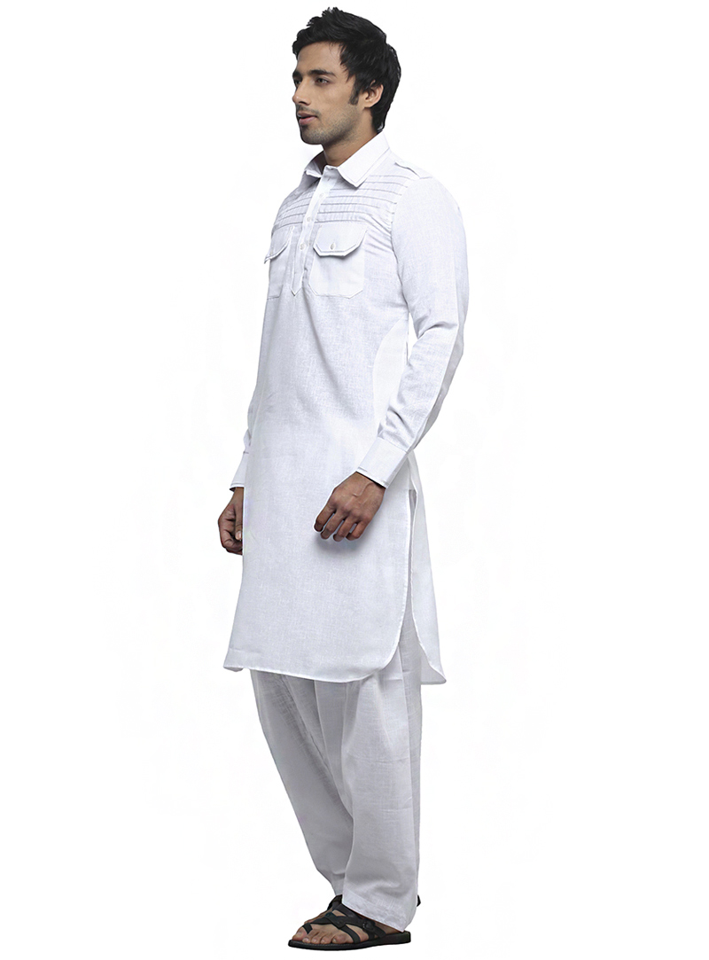 White Pathani Suit Set with Floral Waistcoat | Silk pajamas, Waistcoat,  Suits