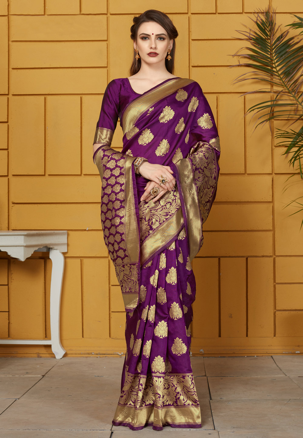Purple Silk Saree With Blouse 172395