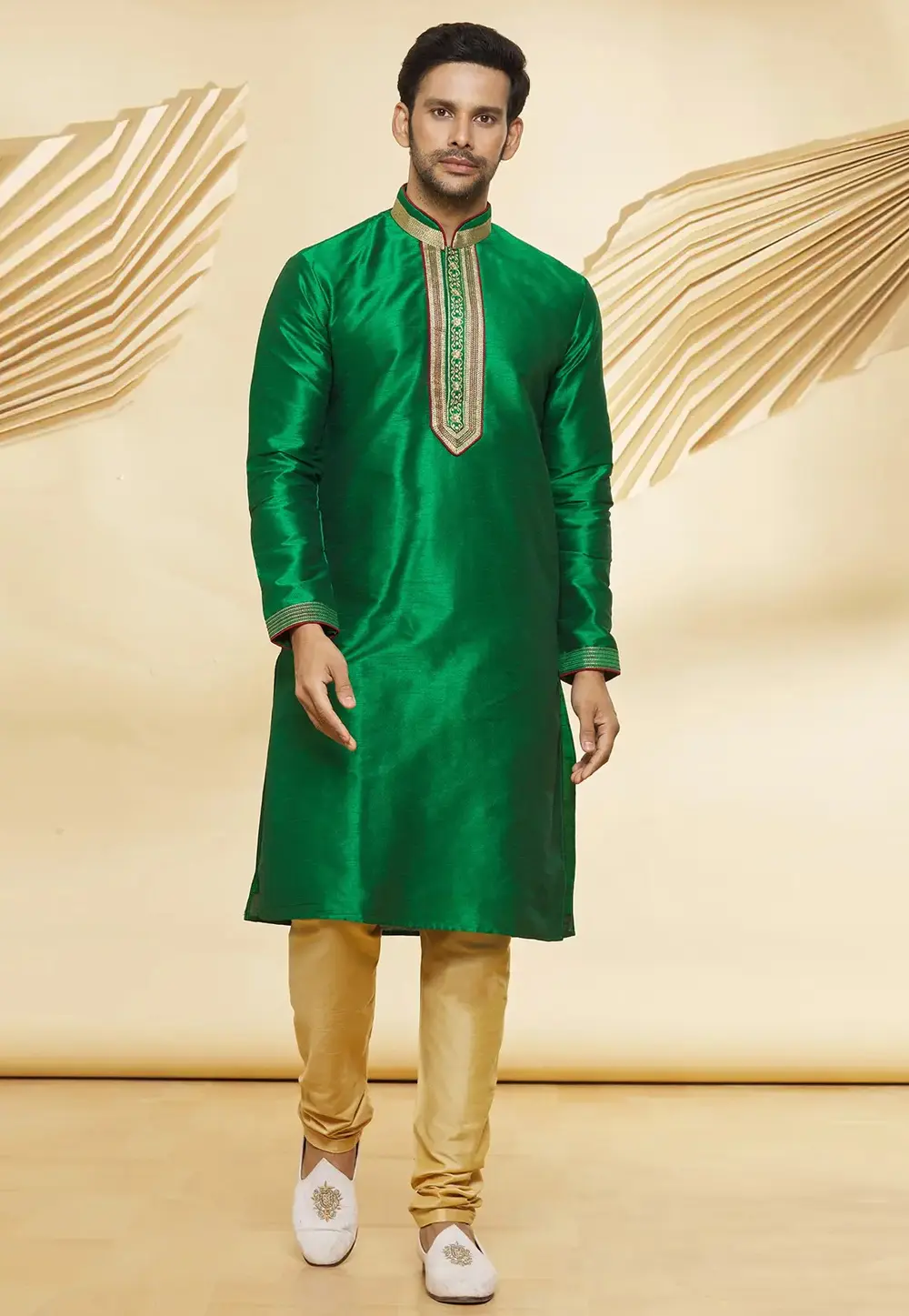 Green Art Silk Kurta Pajama 300671