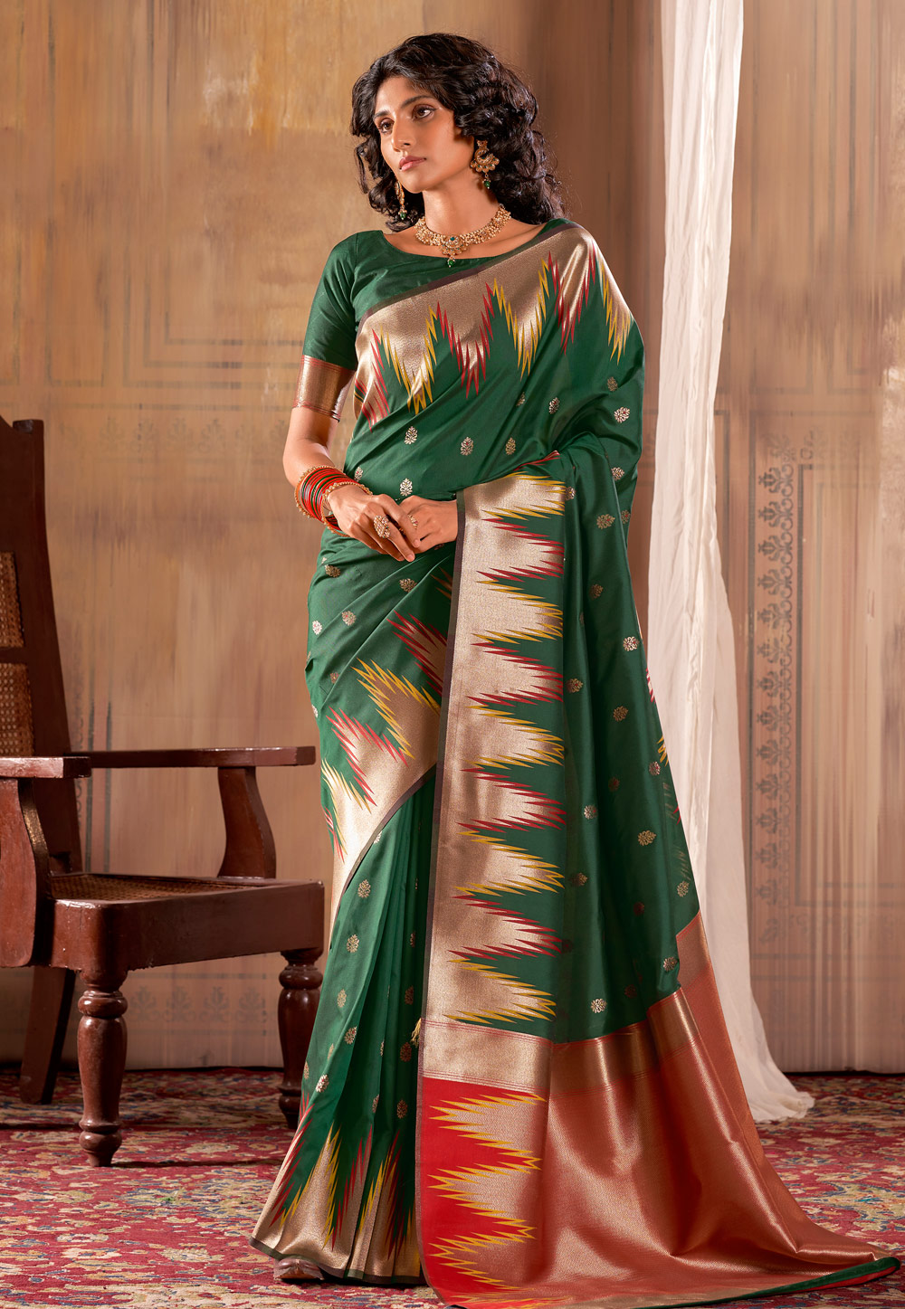 Green Banarasi Silk Saree 285118