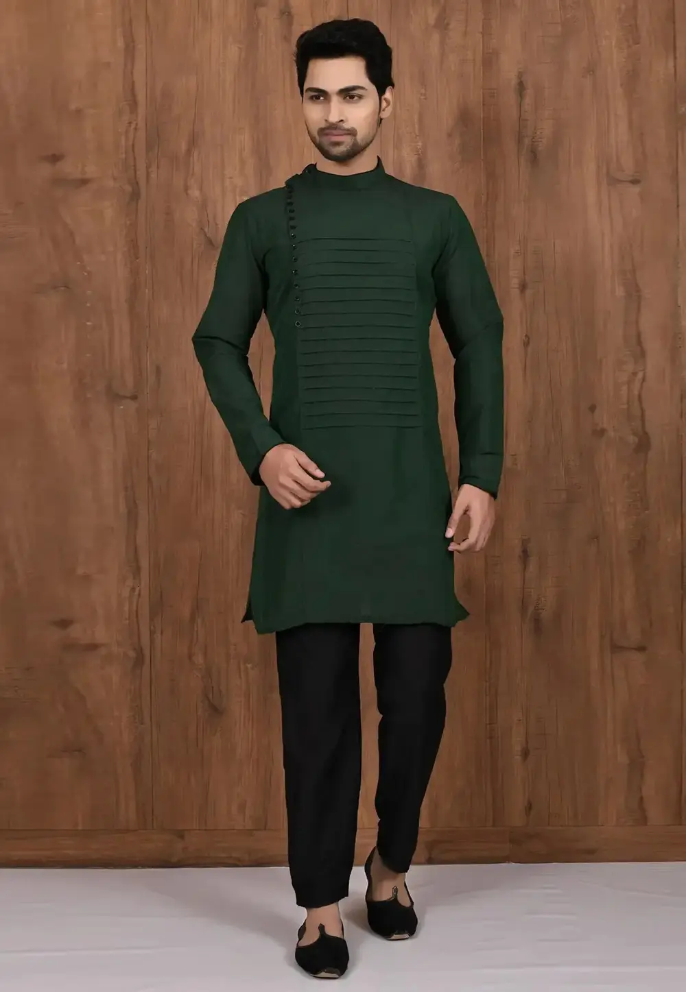 Green Cotton Kurta Pajama 300721