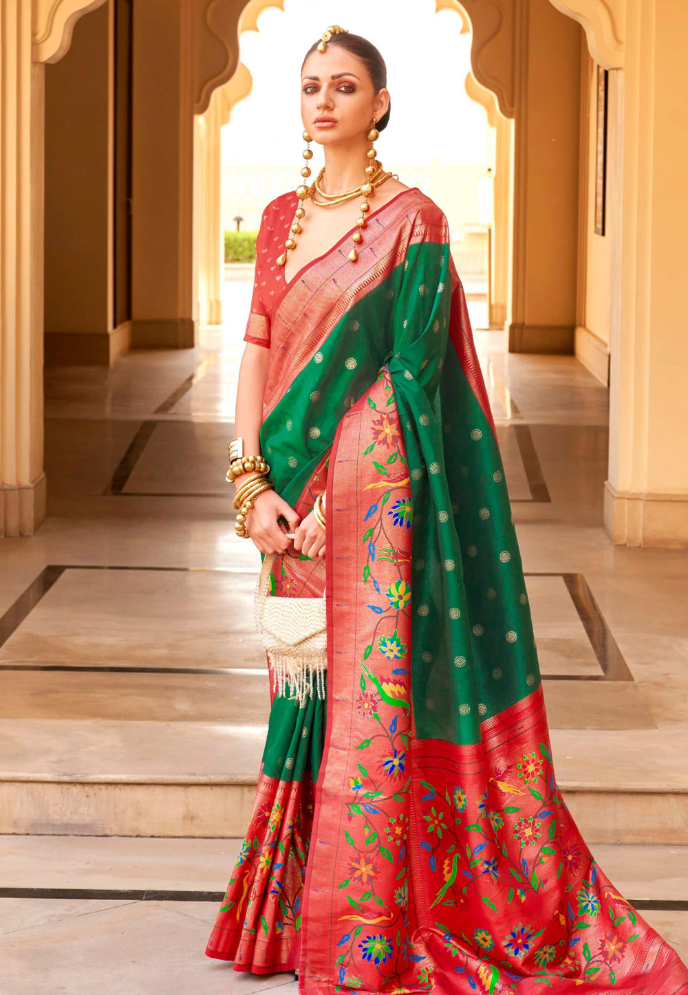 Green Silk Paithani Saree 286313