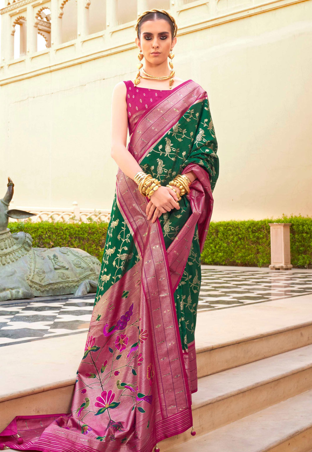 Green Silk Paithani Saree 286319