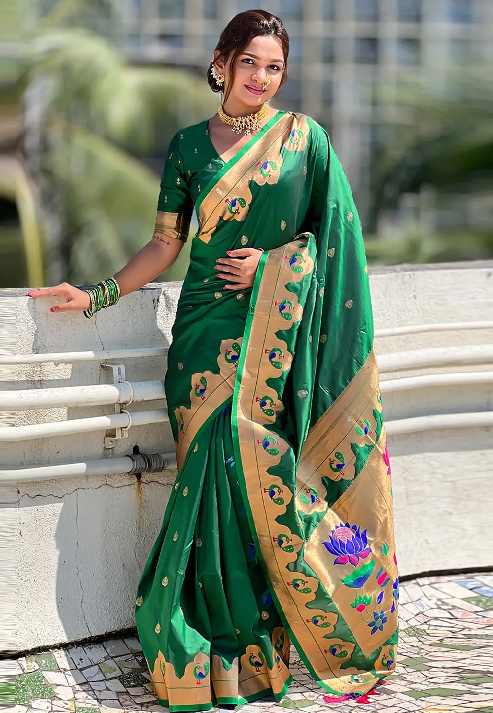 Green Silk Paithani Saree 296531