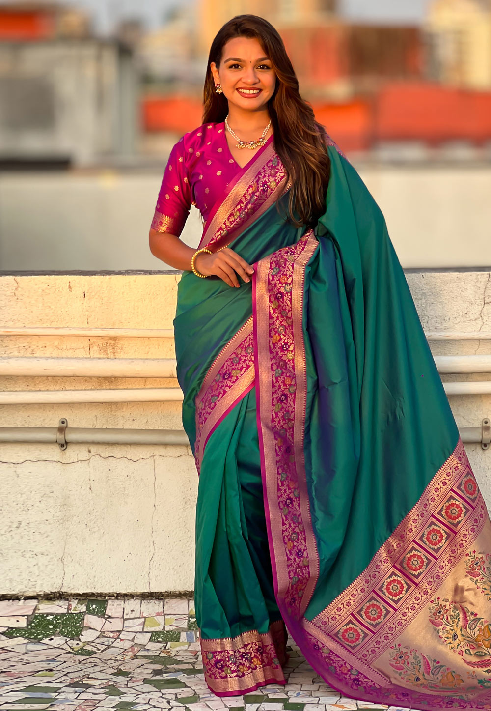 Green Silk Paithani Saree 310541