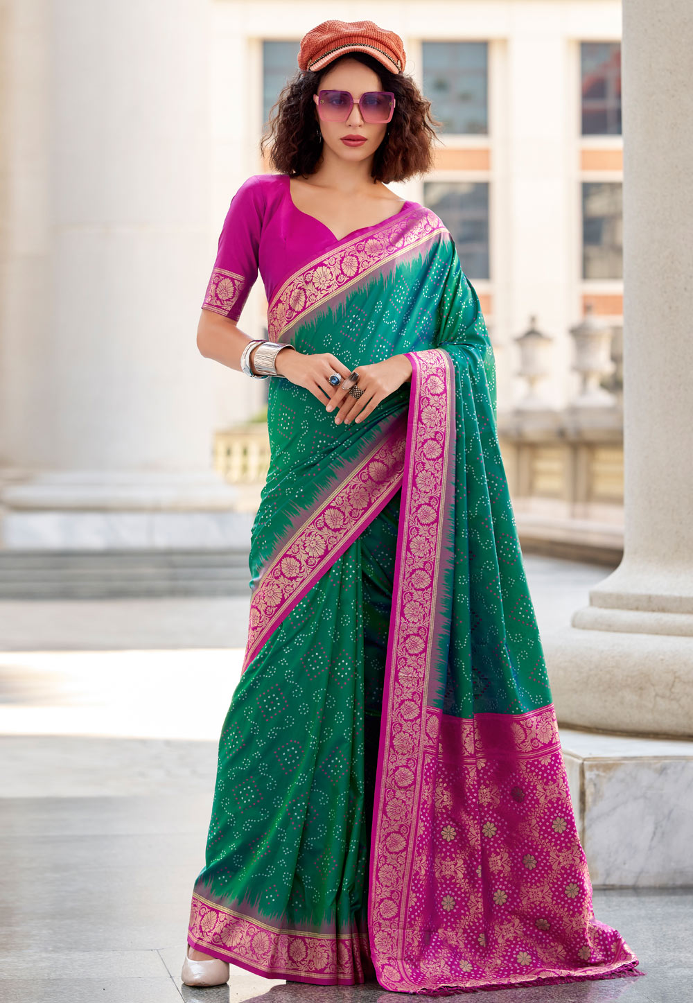 Green Silk Saree With Blouse 305394