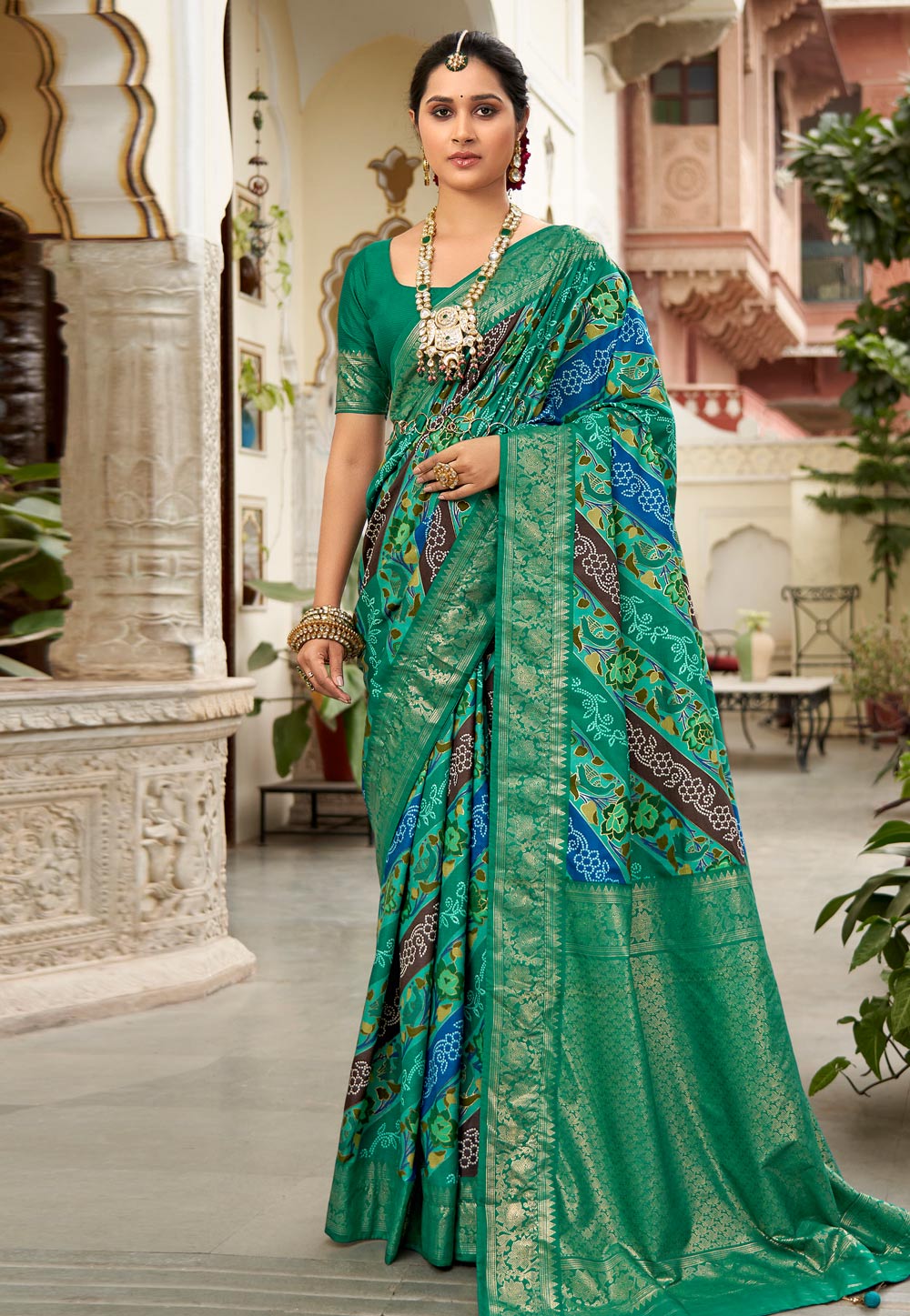 Green Tussar Silk Saree With Blouse 282308