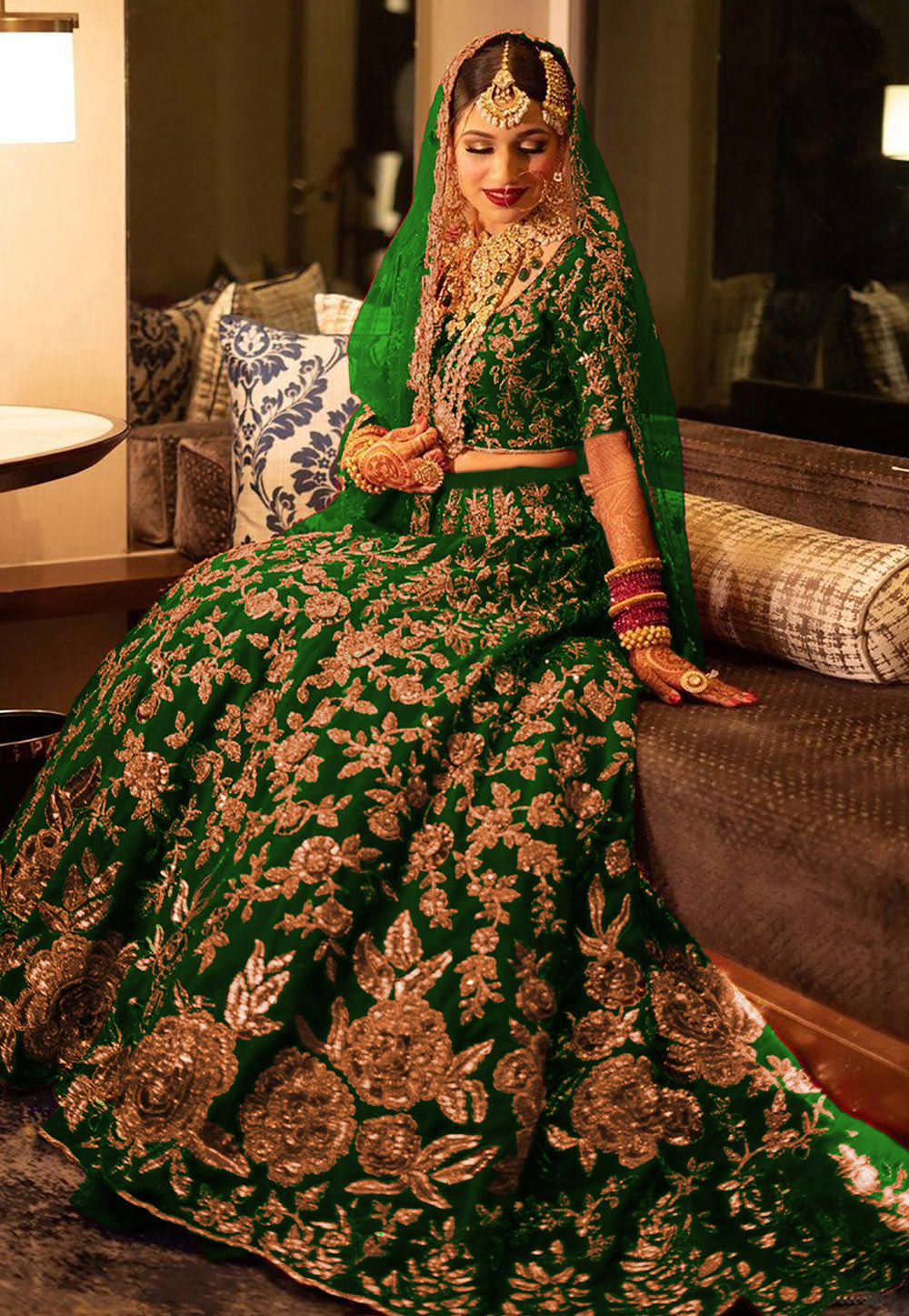 Pleated Banares Silk Wedding Lehenga | Wedding Outfit