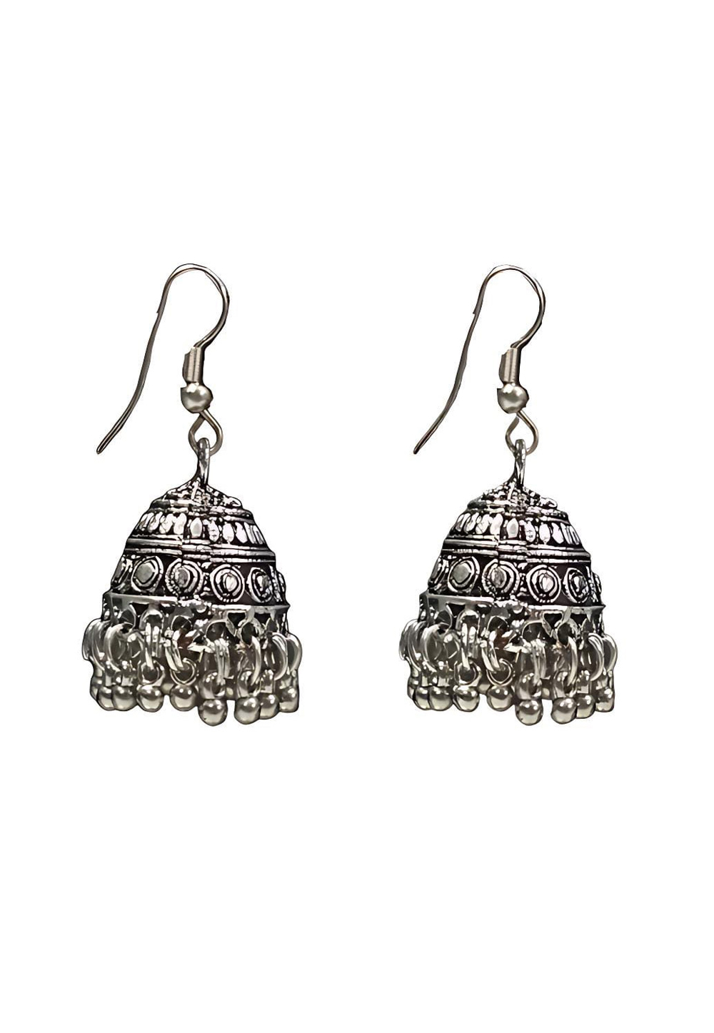 Grey Alloy Earrings 286205